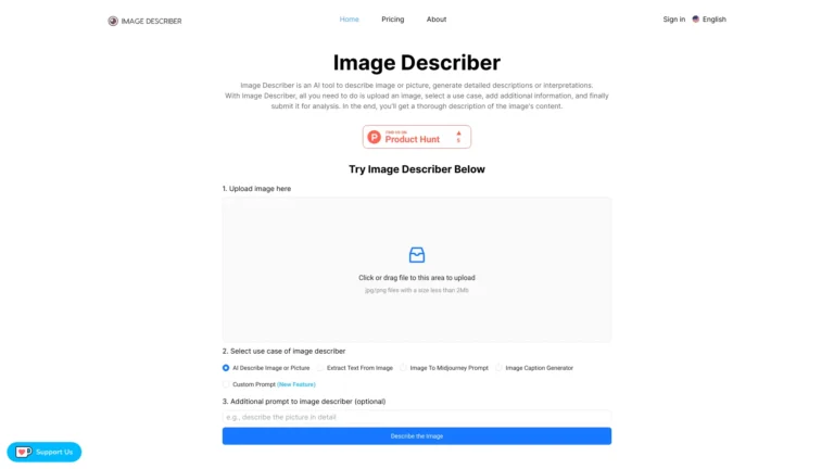 Advanced Image Describer AI Tool Review