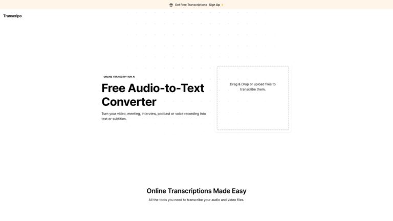Free Transcripo AI Tool Review