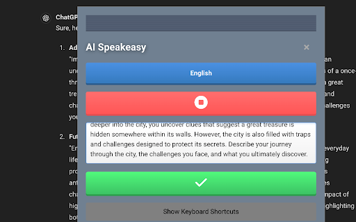AI Speakeasy ai chrome extension logo