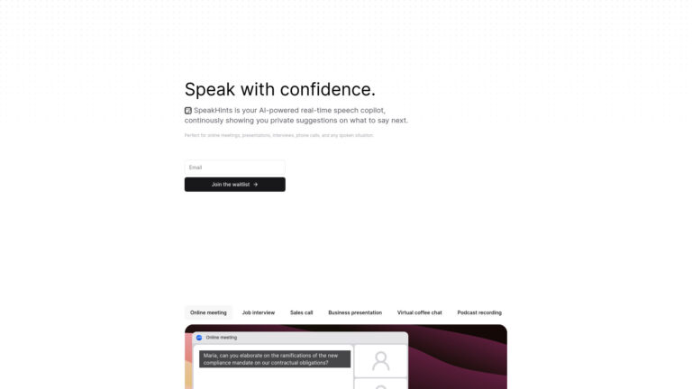 Trending Speakhints AI Tool Review