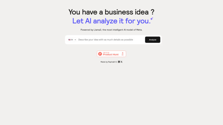 Powerful AI Business Idea Analyzer AI Tool Review
