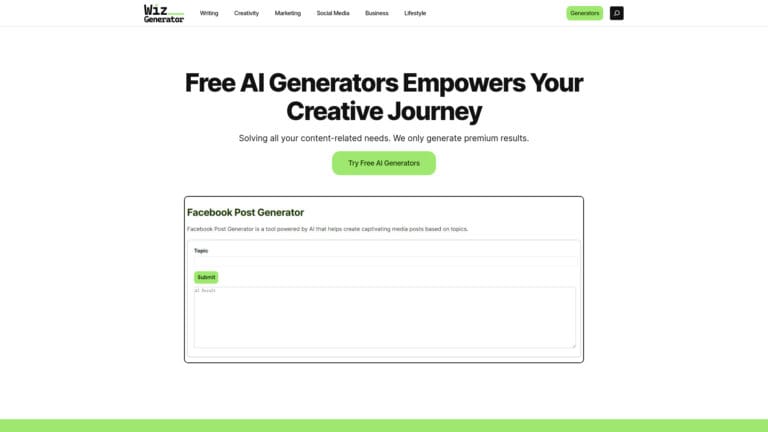Smart Wizgenerator AI Tool Review