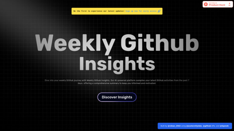 Powerful Weekly Github Insights AI Tool Review