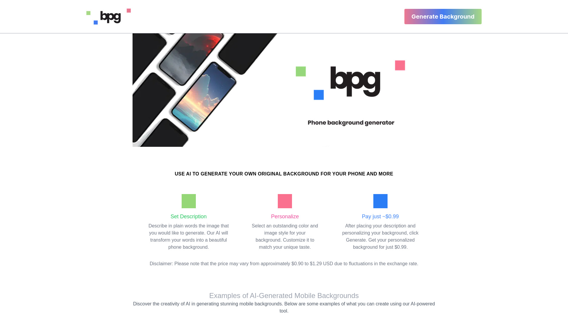 PBG (Phone Background Generator) logo