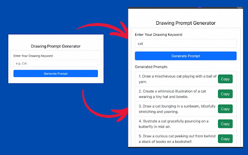 Drawing Prompts Generator ai chrome extension logo