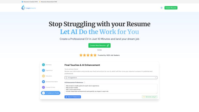 Best Magic Resume AI AI Tool Review