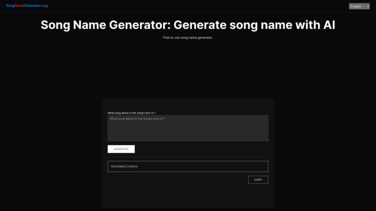 Advanced Song Name Generator AI Tool Review