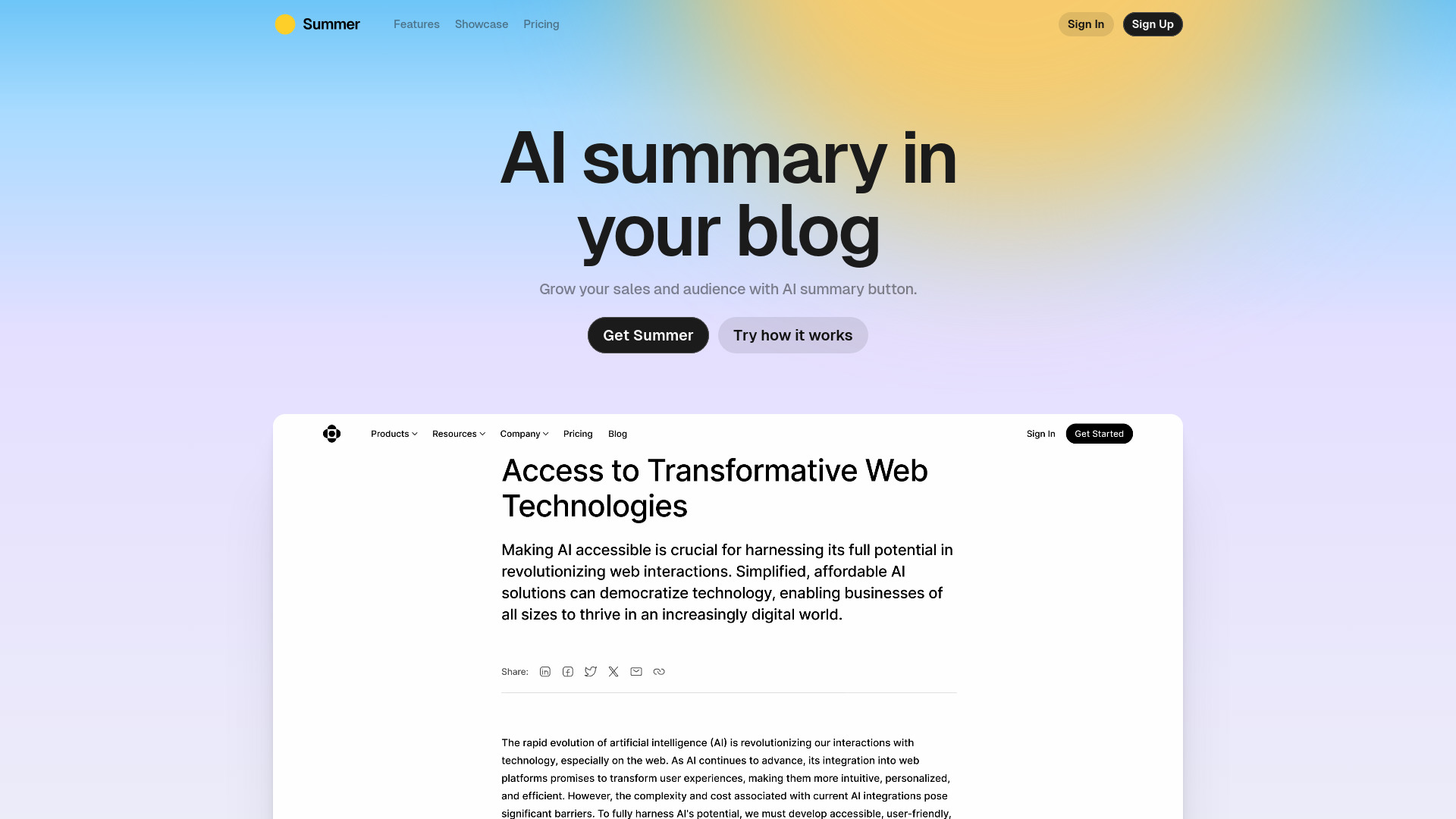Summer AI logo