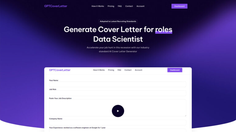 Powerful Gptcoverletter AI Tool Review