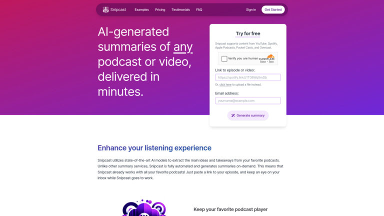 New Snipcast.io AI Tool Review