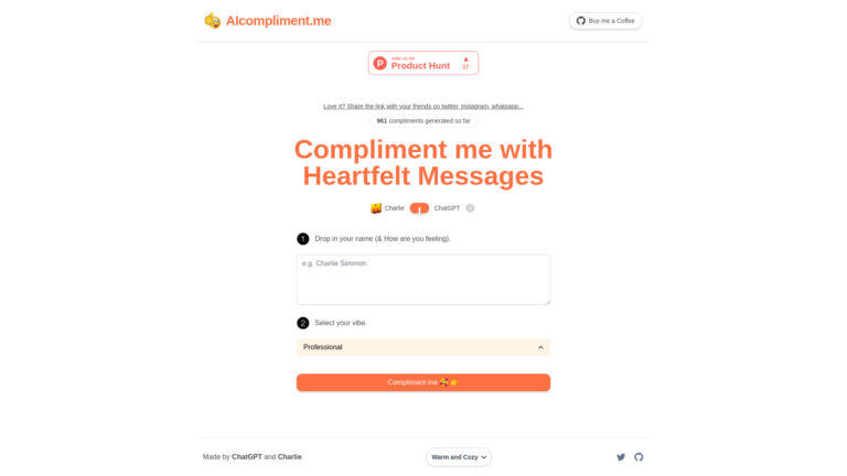 Innovative AIcompliment.me AI Tool Review