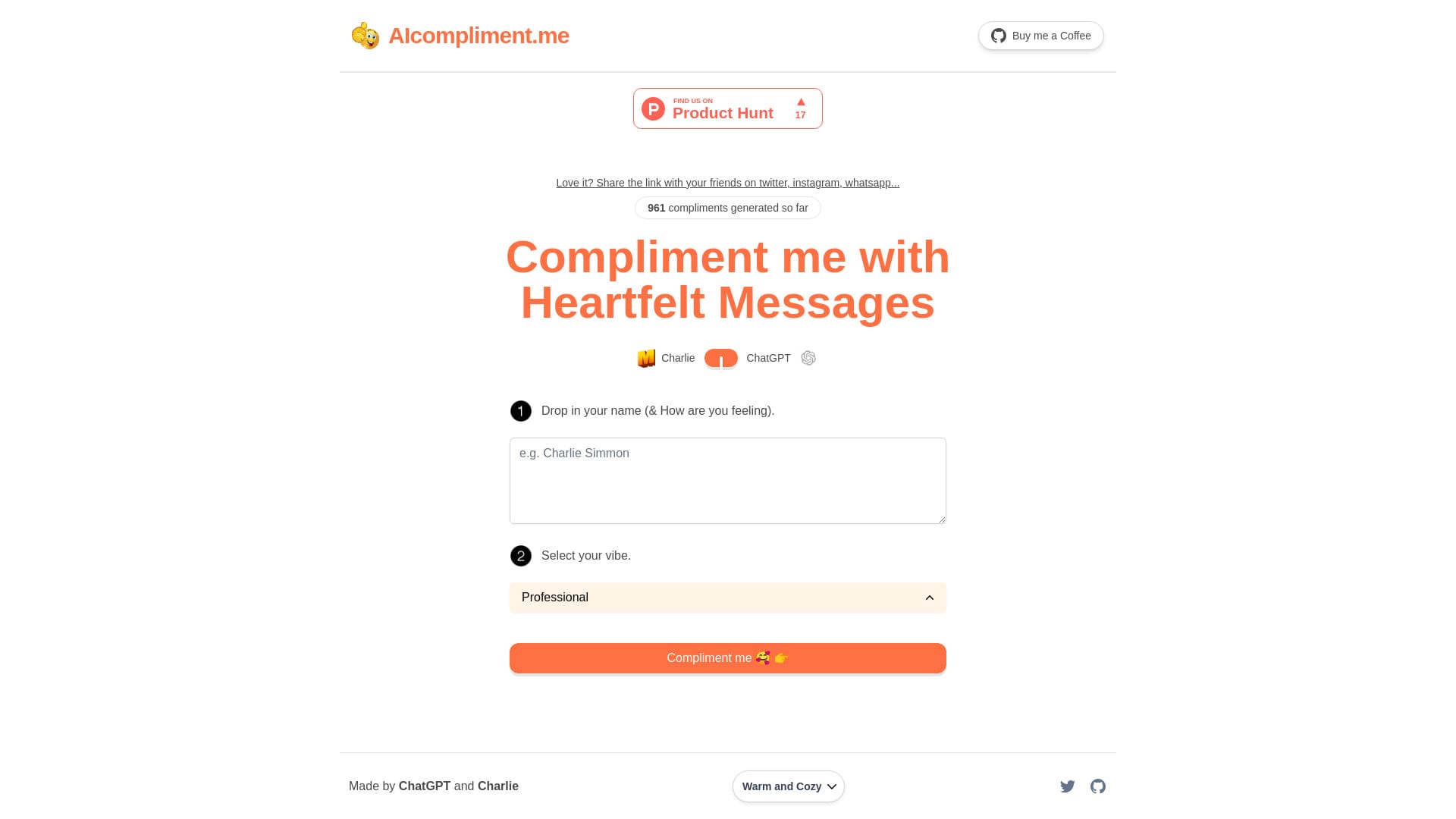 AIcompliment.me logo