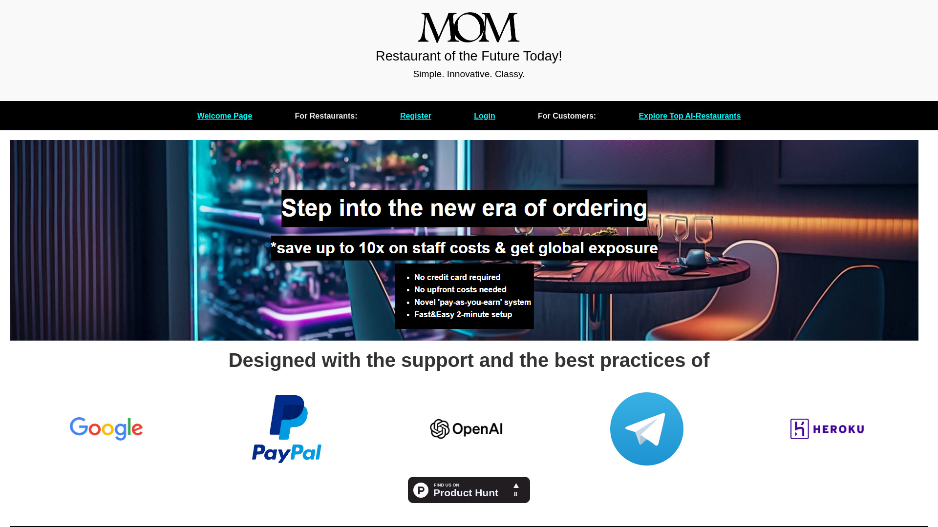 MOM AI Restaurant logo
