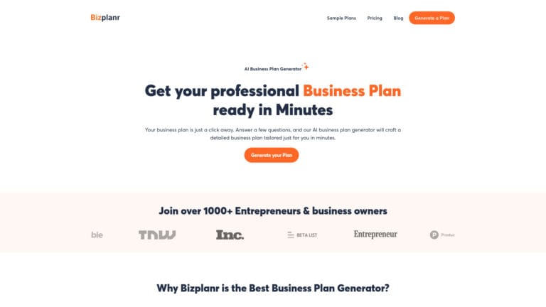 Smart Bizplanr AI Tool Review