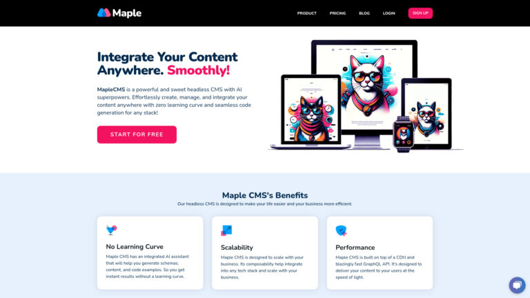 Popular Maple Cms AI Tool Review