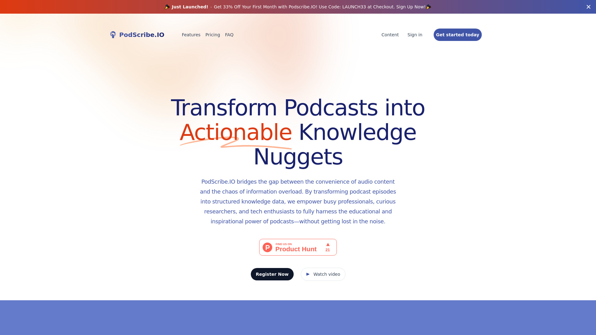 PodScribe.IO logo