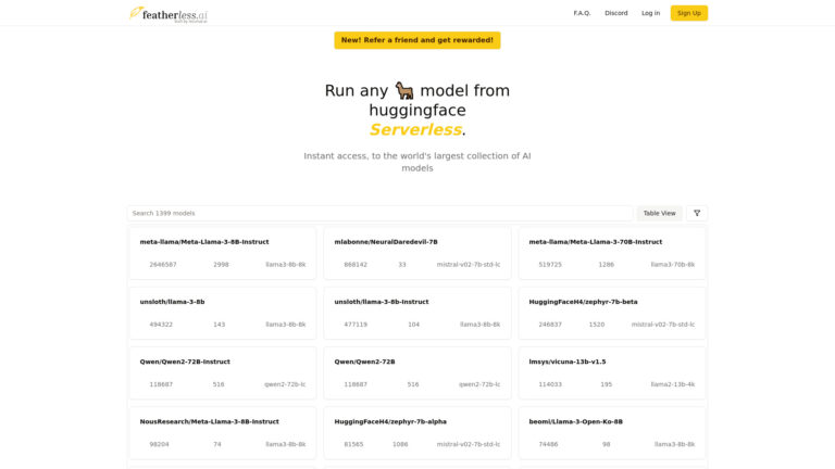 Free Featherless.ai AI Tool Review