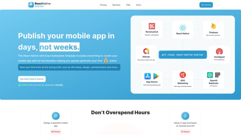Advanced React Native Starter AI AI Tool Review
