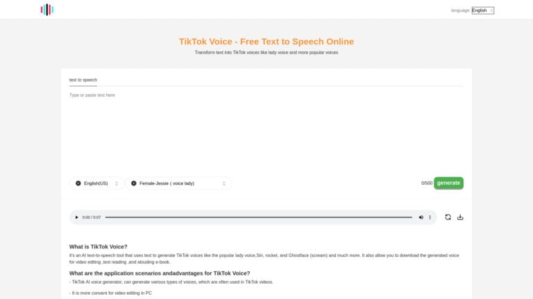 New Tiktok Voice Generator AI Tool Review