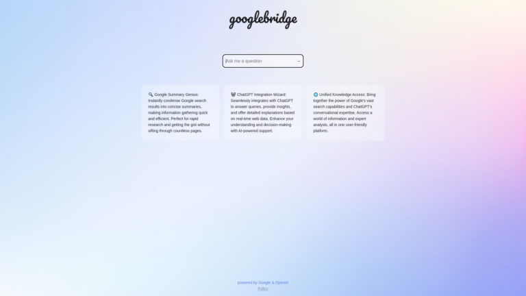 Trending Googlebridge AI Tool Review