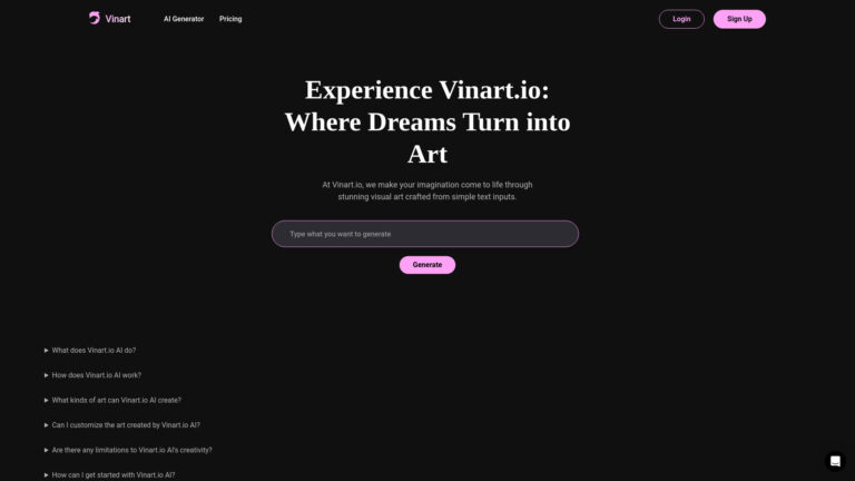 Innovative Vinart.io AI Tool Review