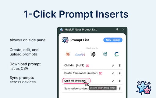 AI Prompts Side Panel ai chrome extension logo