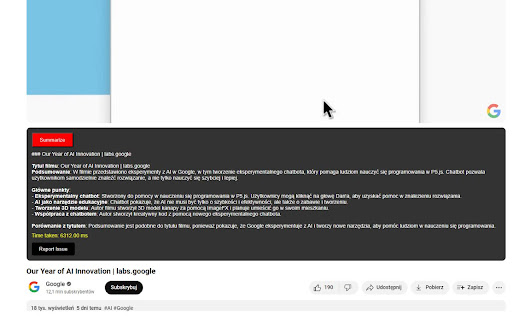 YouTube Summarizer ai chrome extension logo