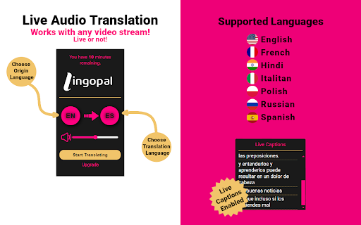 Lingopal Translate ai chrome extension logo