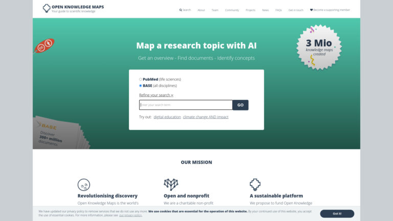 Advanced Open Knowledge Maps AI Tool Review