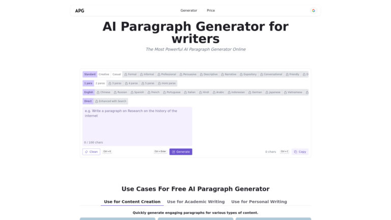 Trending AI Paragraph Generator AI Tool Review