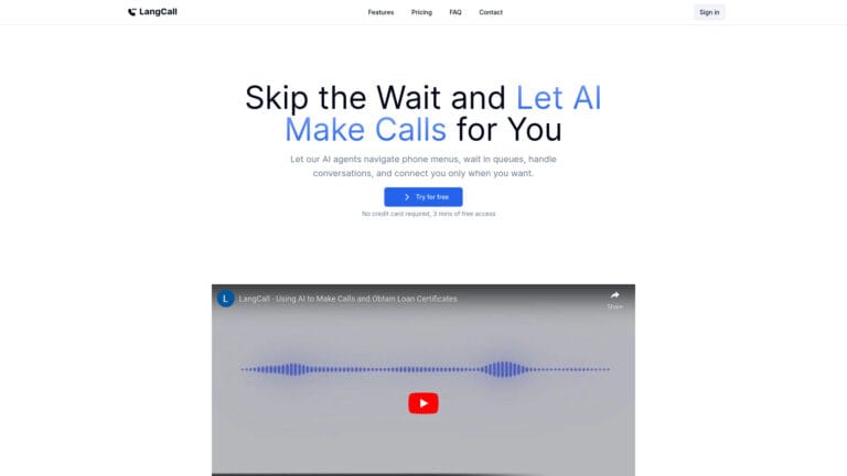 New Langcall AI Tool Review