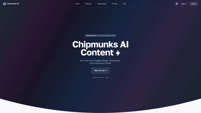 New Chipmunks AI AI Tool Review
