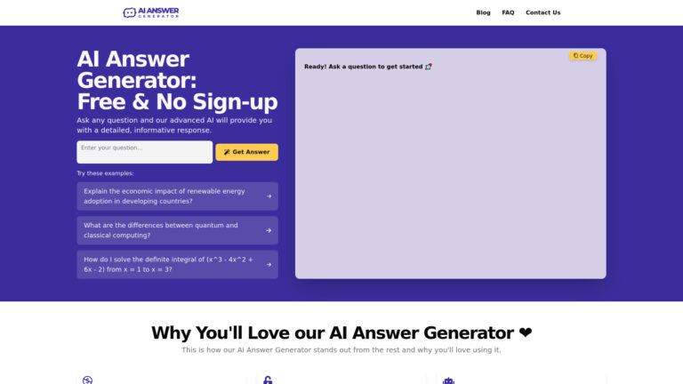 Innovative AI Answer Generator AI Tool Review