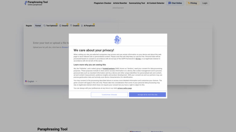 Advanced Paraphrasing.io AI Tool Review