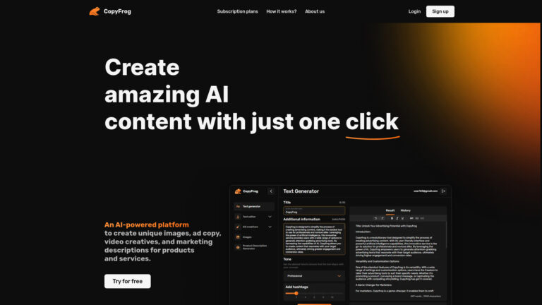 Innovative Copyfrog AI AI Tool Review