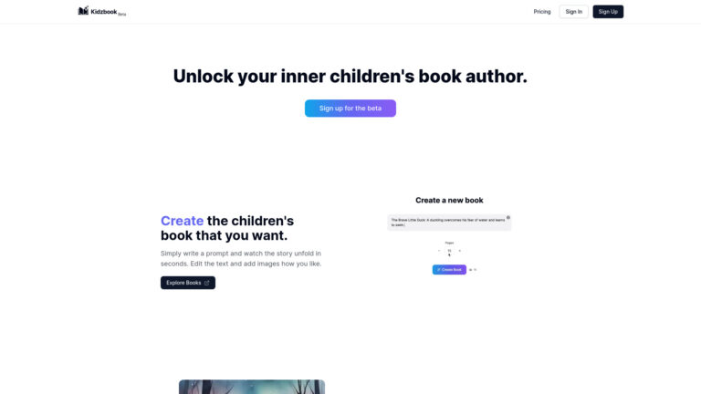 Free Kidzbook AI Tool Review