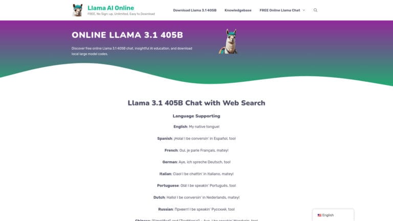 Top Llama AI Online AI Tool Review