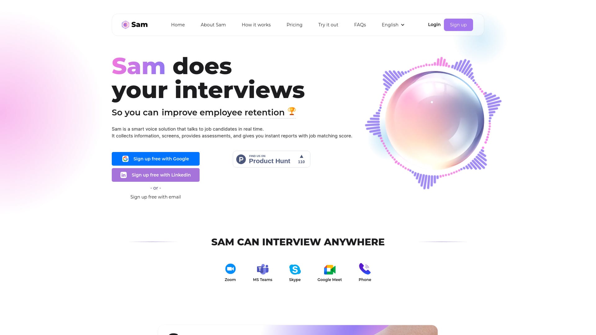 Talkpush Sam logo