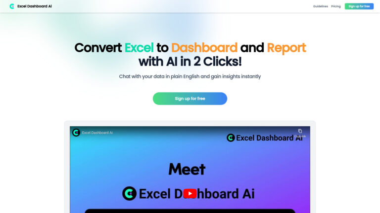 Innovative Exceldashboard AI AI Tool Review
