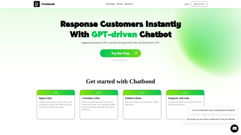 Popular Chatbond AI Tool Review