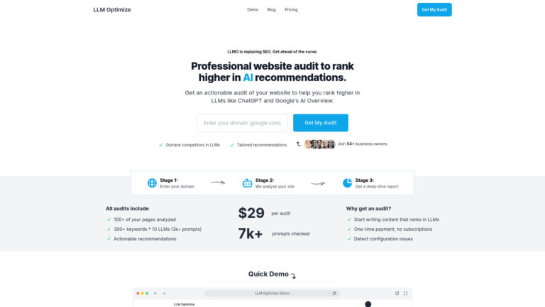 Powerful Llm Optimize AI Tool Review