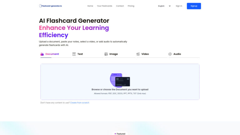 Innovative Flashcard Generator AI Tool Review