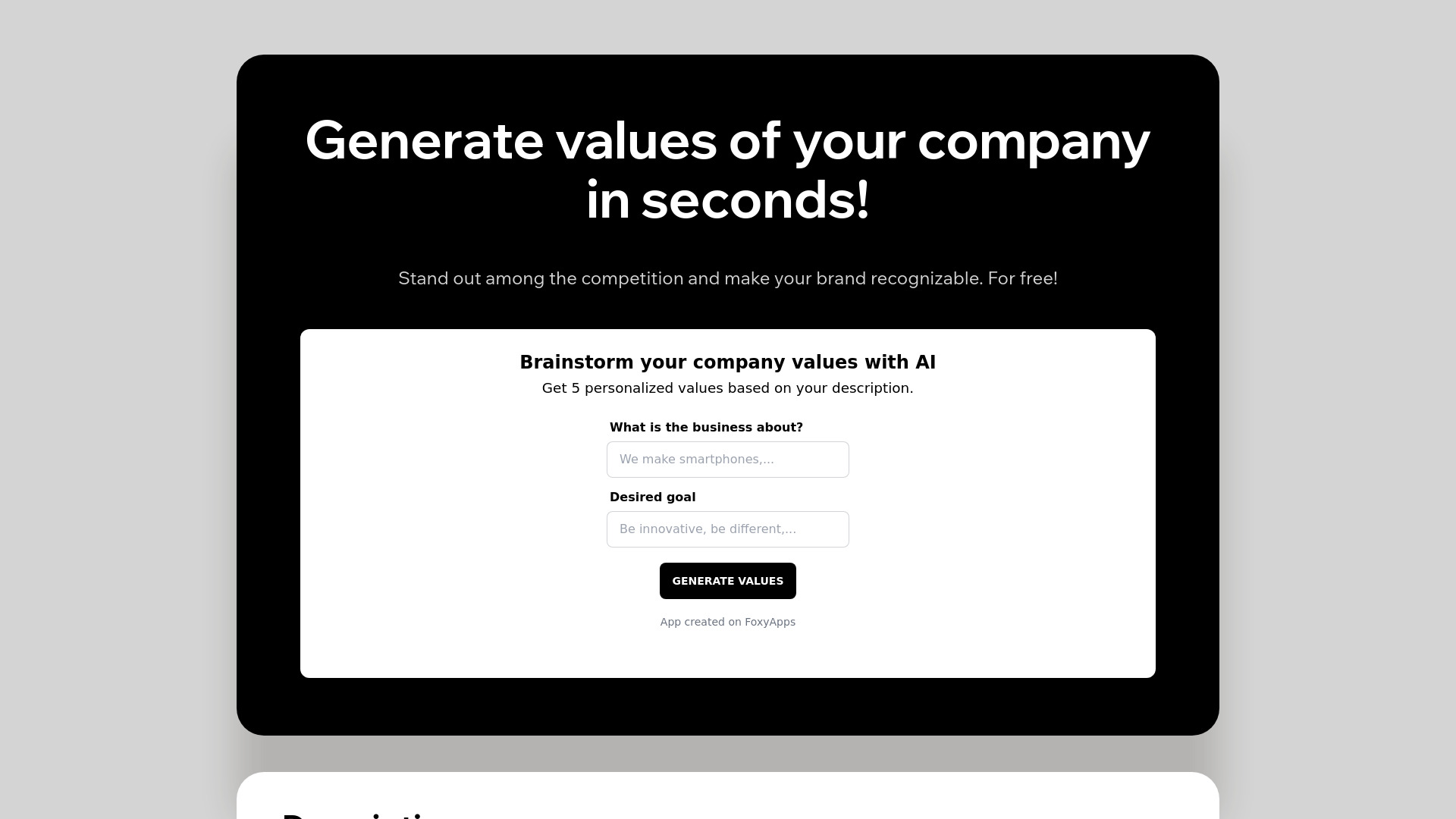 Company Values Generator logo