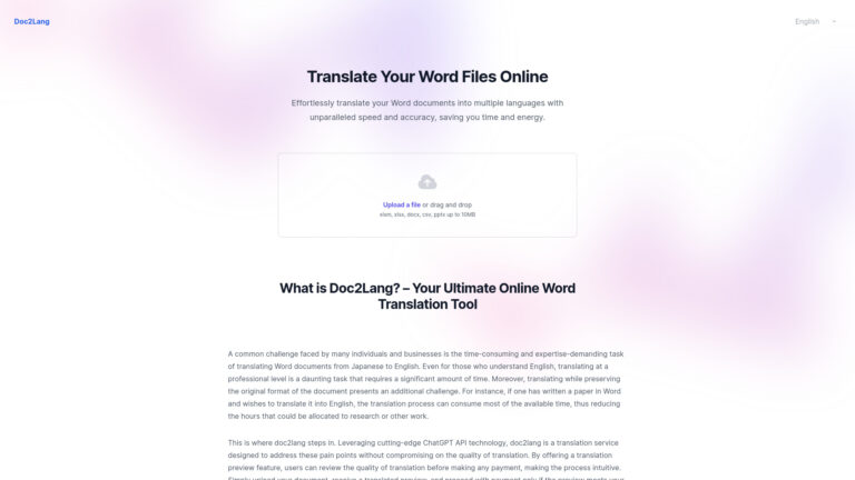 Smart Doc2lang AI Tool Review