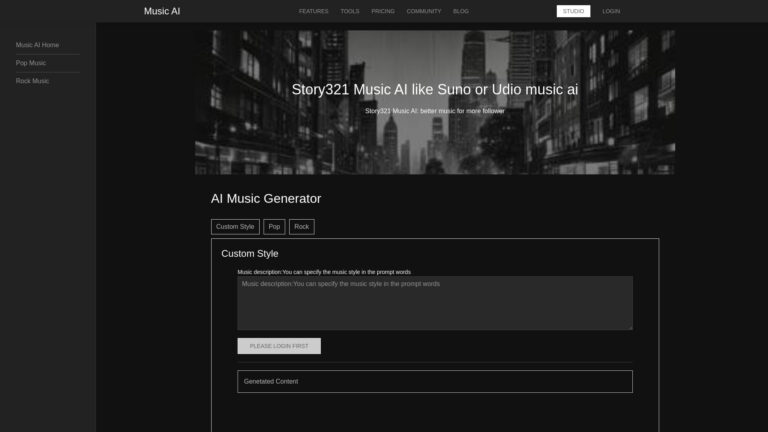 Powerful Story321 Music AI AI Tool Review