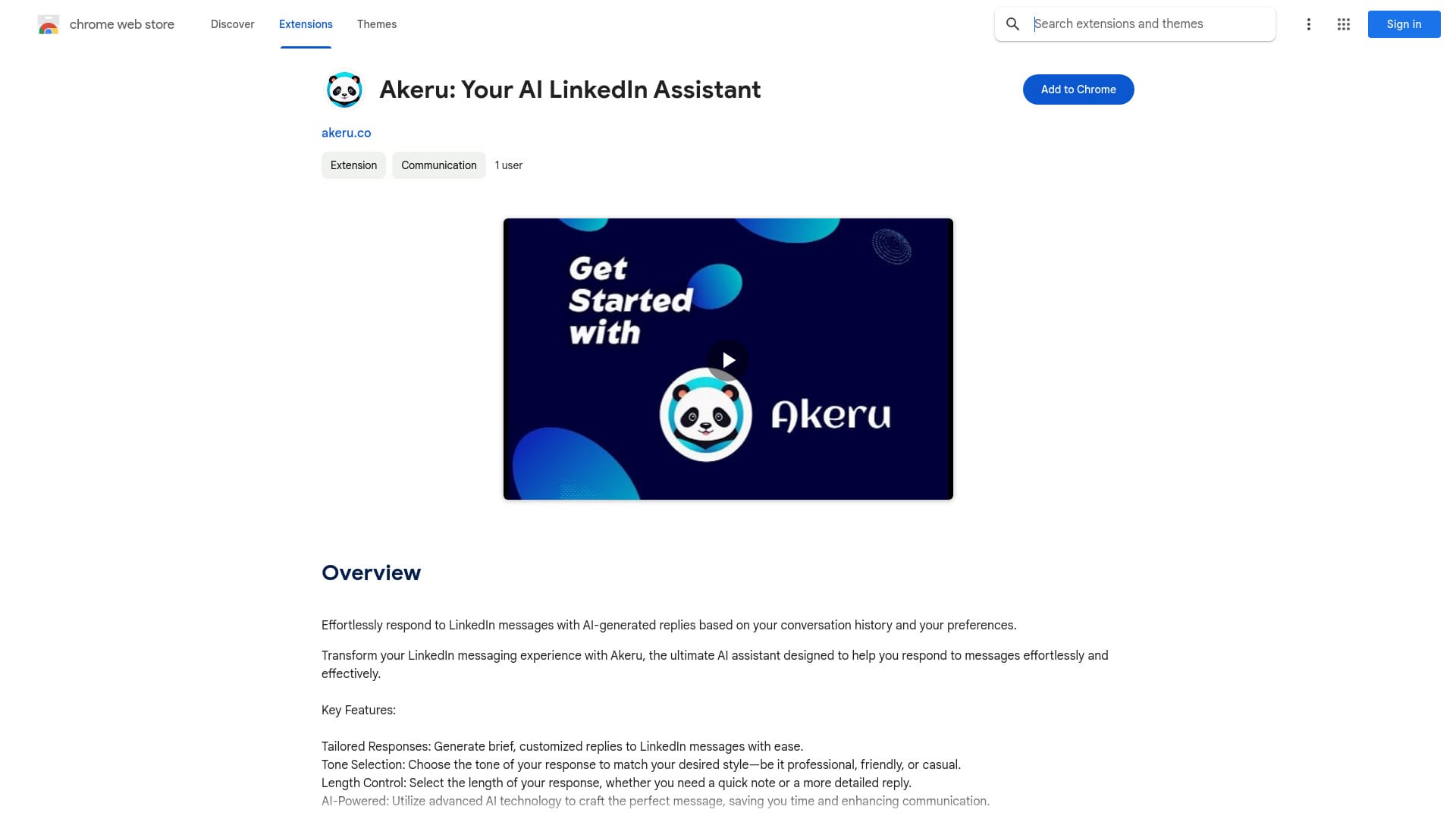 Akeru ai chrome extension