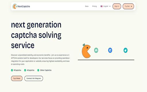 Online service for automated captcha solving ai chrome extension logo