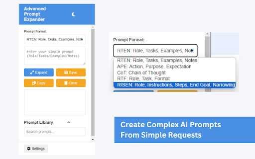 AI Prompt Framework Expander ai chrome extension logo