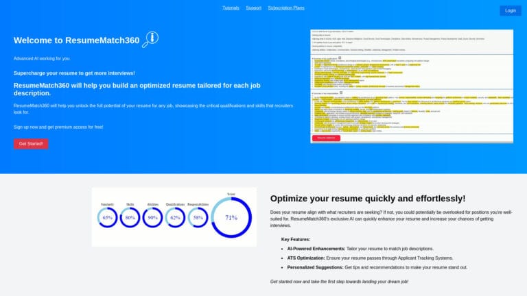 New Resumematch360 AI Tool Review