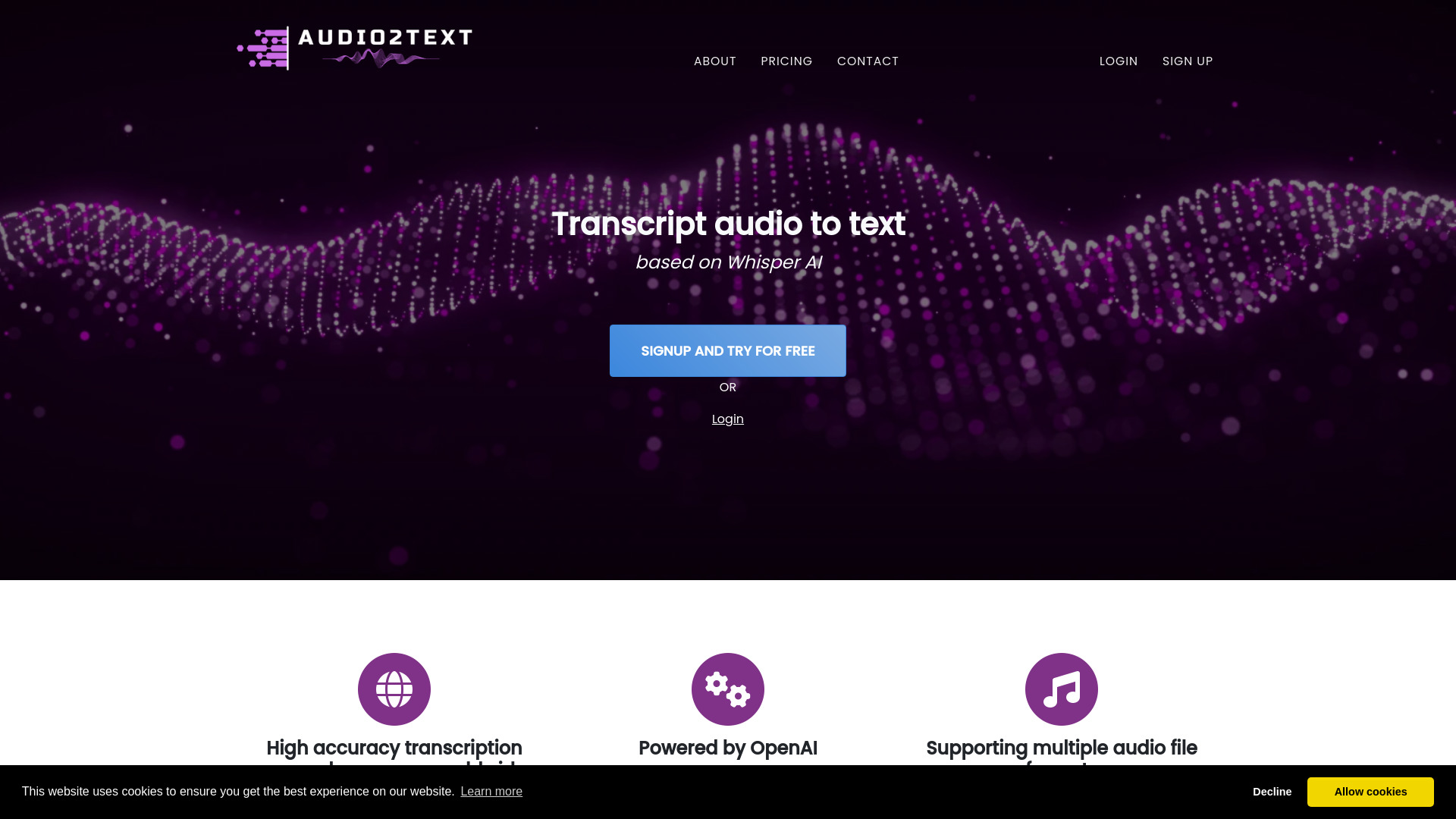 Audio2Text logo